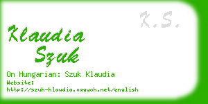 klaudia szuk business card